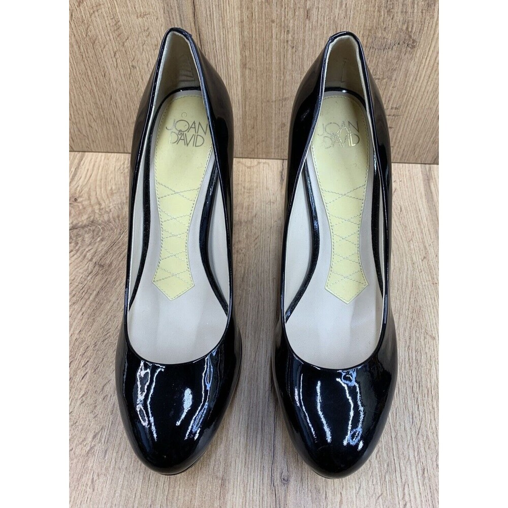 JOAN & DAVID Flipp Stiletto Pump Shoes 5" Heels 9 M Black Patent Leather - Picture 4 of 16